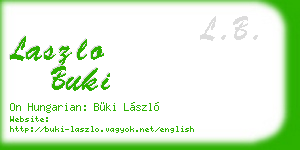 laszlo buki business card
